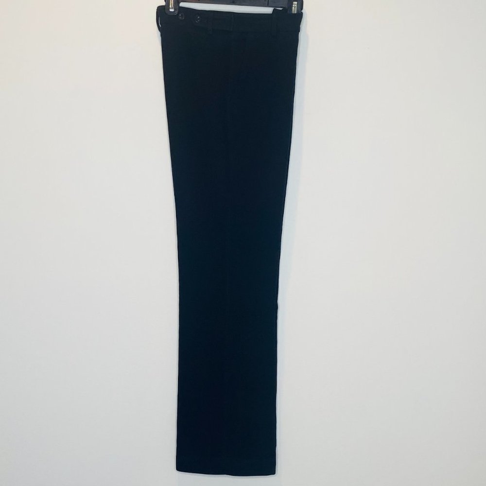 ADRIANA BLACK ORGANIC MOLESKIN VELVETY STRAIGHT LEG ORGANIC COTTON TROUSERS 26